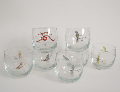 Vasos de insectos y moscas de pesca
