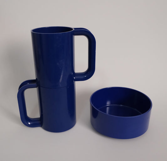 Tazas y bowl azul por Heller